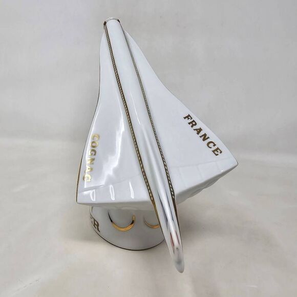 GAUTIER COGNAC WHITE AIR FRANCE CONCORD LIMOGES FRANCE PORCELAIN DECANTER READ - Picture 2 of 7